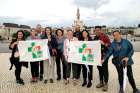 Isabel Correa, fifth from left, was among coordinators from around the world in Lisbon last October for preparation meetings for World Youth Day 2023, which will be held in August in the Portuguese city.