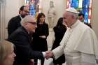 Pope Francis meets U.S. film director Martin Scorsese during a Nov. 30 private audience at the Vatican. The meeting took place the morning after the screening his film, &quot;Silence,&quot; for about 300 Jesuits.