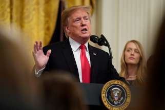 President Donald Trump speaks at the White House March 21, 2019, during a signing ceremony for an executive order to improve transparency and promote free speech in higher education.