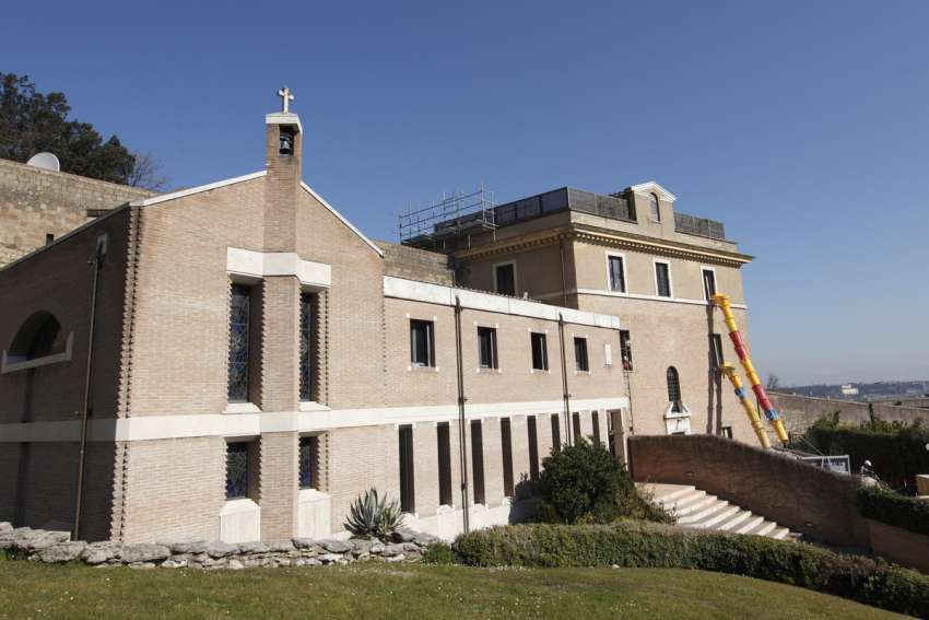 The Mater Ecclesiae Monastery in the Vatican Gardens is seen in this file photo from February 2013 when it was undergoing remodeling to serve as the residence of retired Pope Benedict XVI.