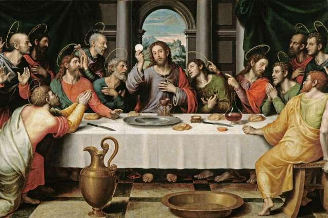 16th-century Juan de Juanes painting of the last supper.