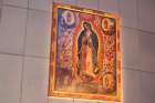 The unveiling of the Our Lady of Guadalupe painting.