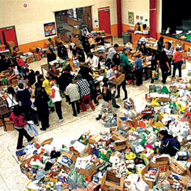 St. Thomas More students collected 75,000 pounds of canned and non-perishable food at last year’s Halloween 4 Hunger campaign. 