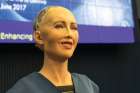 Sophia speaking at the AI for GOOD Global Summit in Geneva in June 2017. The humanoid robot is developed by Hong Kong-based company, Hanson Robotics. On Oct. 2017 she became a Saudi Arabian citizen, the first robot to do so. 