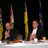 Fr. Raymond de Souza, left, gave the keynote speech at the National Prayer Breakfast May 1. He is shown here with House of Commons Speaker Andrew Scheer.