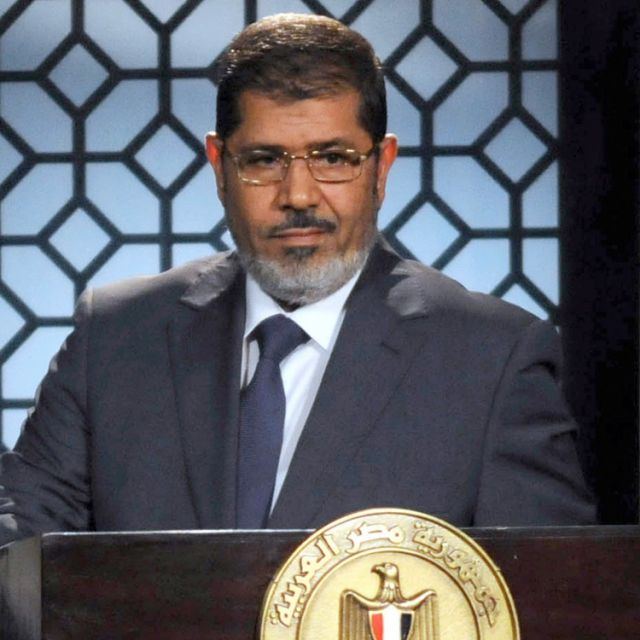New Egyptian President-elect Mohammed Morsi speaks during his first televised address to the nation at the Egyptian Television headquarters in Cairo June 24. Christians expressed caution about Morsi&#039;s election, saying they hope he will follow through on his pledge to serve all Egyptians. 