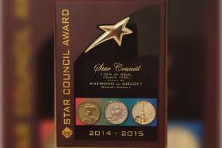 Nova Scotia Knights’ council honoured with Star Council Award