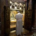 Pope Francis prays at the tomb of St. Peter inside St. Peter&#039;s Basilica at the Vatican Nov. 2, All Souls&#039; Day. 
