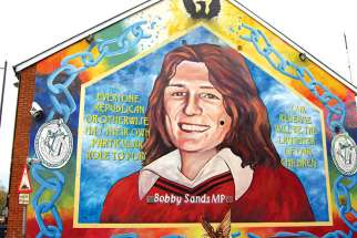 The Bobby Sands mural in Belfast.