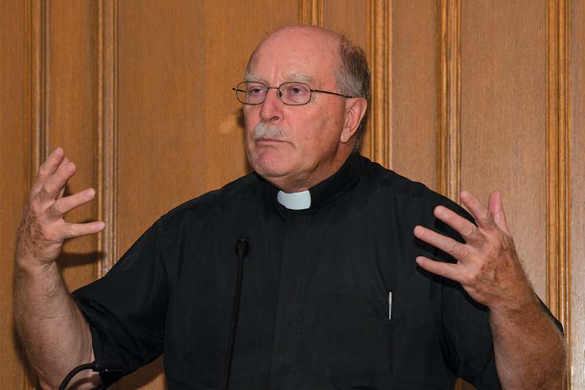 Fr. Mark Miller says the challenge is to preserve spiritual care in a health care industry largely driven by technology. 