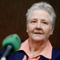 Irish abuse victim Marie Collins talks during a press conference in downtown Rome Feb. 7. Collins is attending a four-day symposium, &quot;Toward Healing and Renewal,&quot; at the Pontifical Gregorian University in Rome. The symposium aims to prevent sexual abuse of minors by the Catholic clergy.