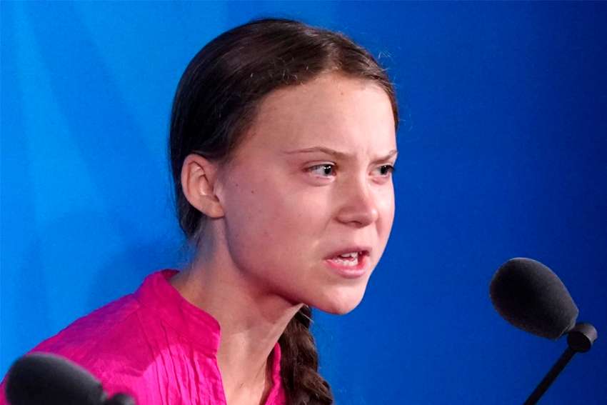 Teenage climate activist Greta Thunberg delivers and impassioned speech at the UN. 