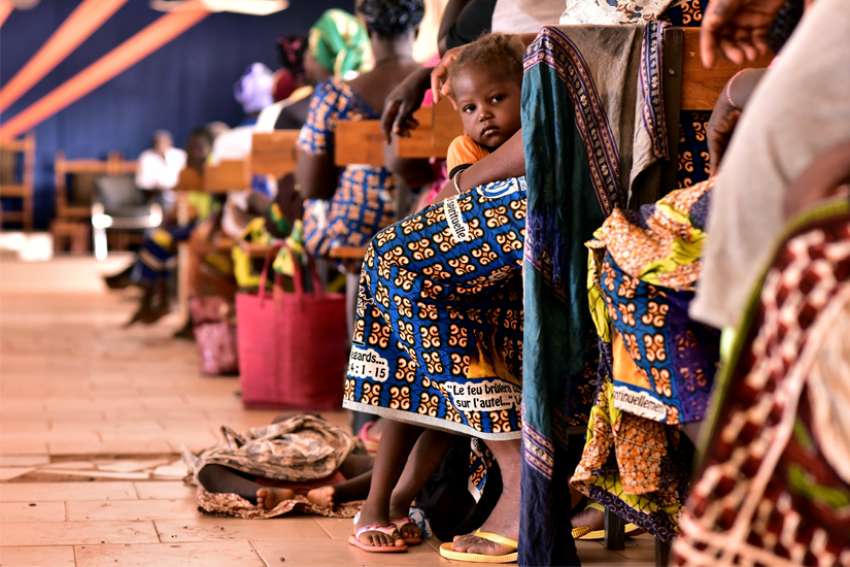 Displaced Christians attend a church service in Kaya, Burkina Faso, May 16, 2019.