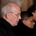 Earlier this year Cardinal Sean Brady of Armagh, Northern Ireland, left, attended a penitential vigil at St. Ignatius Church in Rome to show contrition for clerical sexual abuse. Abuse survivors in Ireland hope to establish a national day of atonement for abuse. 