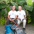 Michael Xuereb, left, and his father George are photographed before tackling the Camino de Santiago de Compstela to raise funds to fight prostate cancer.