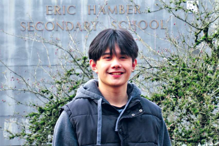Timothy Que has started a Catholic Club at his Vancouver public high school.