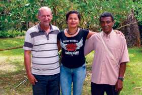 Laurindo Lazzaretti, left, Vanessa Xavier da Silva and Antonio Nascimento de Alveida of the Pastoral Land Commission.