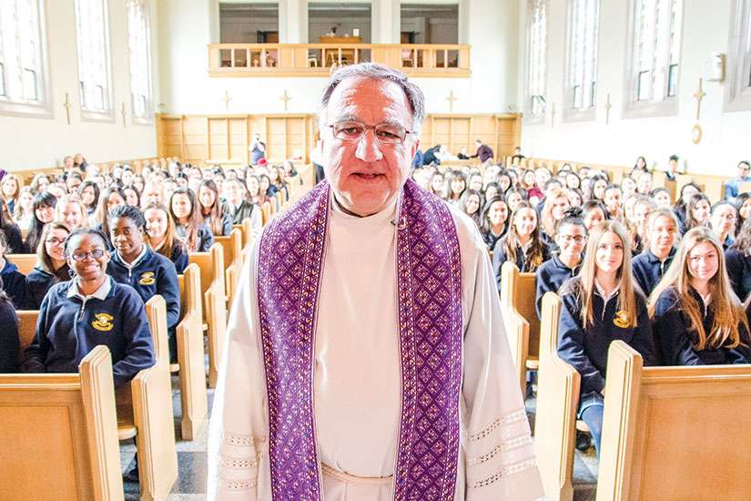 Fr. Thomas Rosica preaches the National Catholic Broadcasting Council’s Lenten mission to students at Toronto’s Loretto Abbey.