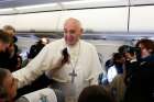 During an in-flight news conference Pope Francis stated that he will meet with a group of sex abuse victims in June.