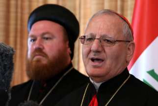 Chaldean Patriarch Louis Sako of Baghdad speaks during a July 22 news conference in Irbil, Iraq. He said the future of Christians in Iraq was uncertain because of the recent violence.