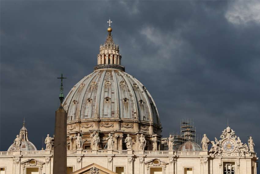 St. Peter&#039;s Basilica is seen at the Vatican in this Oct. 9, 2017, file photo. On Feb. 14, 2022, Pope Francis split the Congregation for the Doctrine of the Faith into two main sections: doctrine and discipline.
