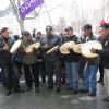 Drummers outside Prime Minister’ Stephen Harper’s office at Langevin Block across from Parliament Hill on Jan. 11 before the PM met with some First Nations’ chiefs. 