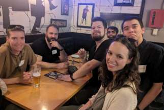 Young adults participate in the Perspectives Over Pints evening. The Toronto archdiocese&#039;s Office of Catholic Youth initiative modelled after Theology on Tap is a two-part &quot;summer series&quot;.