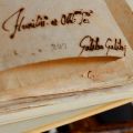 The signature of astronomer Galileo Galilei from the records of his trial is seen on a document in the Vatican Secret Archives. It is among the items being displayed in the exhibit &quot;Lux in Arcana,&quot; which runs until Sept. 9 at Rome&#039;s Capitoline Museum.