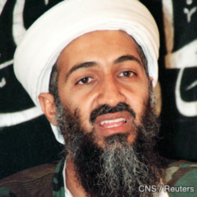 Al-Qaida leader Osama bin Laden addresses a news conference in Afghanistan in this May 26, 1998, file photo. 