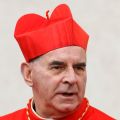 Cardinal Keith O&#039;Brien of St. Andrews and Edinburgh, Scotland, is pictured after a Mass in St. Peter&#039;s Basilica at the Vatican in this Nov. 21, 2010, file photo. Cardinal O&#039;Brien, 74, announced Feb. 25 that he will not participate in the conclave to elec t Pope Benedict XVI&#039;s successor. His resignation was accepted by the pope Feb. 18. The cardinal has been accused of &quot;inappropriate conduct&quot; by three priests and a former priest. He has denied the allegations. 