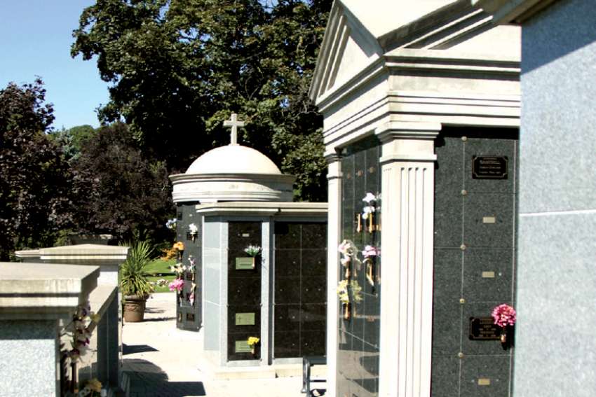 As cremation becomes more popular, Catholic cemeteries are offering more services, like outdoor columbaria for placement of remains. 