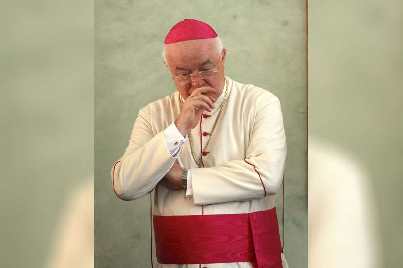 Archbishop Jozef Wesolowski, former nuncio to the Dominican Republic, is pictured during a 2011 ceremony in Santo Domingo. The Vatican&#039;s Congregation for the Doctrine of the Faith found the archbishop guilty of sexual abuse of minors and has ordered that he be laicized. 