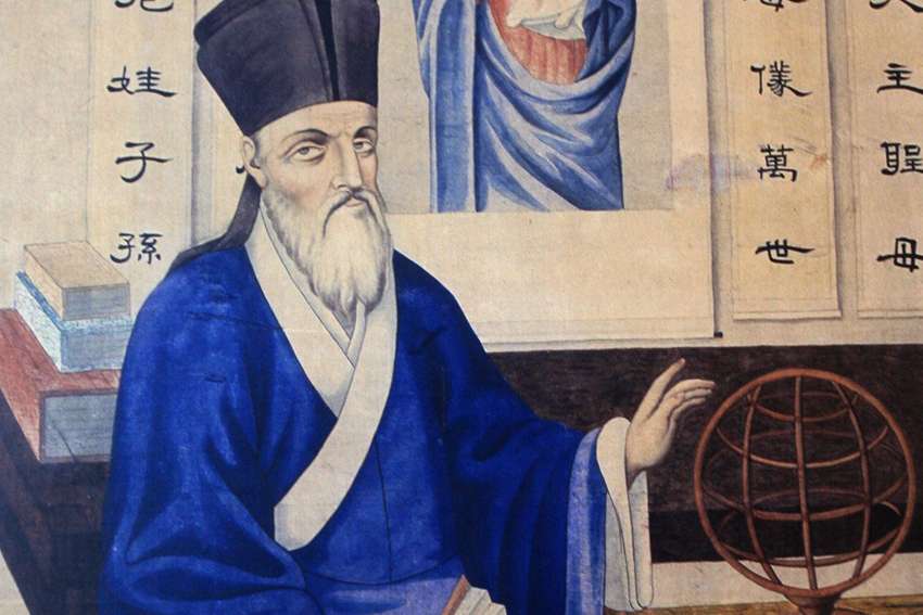 An illustration depicts Jesuit Father Matteo Ricci in traditional Chinese clothing. In a decree Dec. 17, 2022, Pope Francis advanced the sainthood cause of Father Ricci, recognizing the heroic virtues of the 16th-century missionary to China and declaring him venerable.
