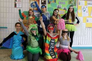 One-third of the schools in Peterborough Victoria Northumberland and Clarington Catholic District School Board are certified EcoSchools. Above, the Eco Superheroes of St. Paul Catholic Elementary School in Lakefield, Ont., are a group of students who lead green initiatives at their Gold certified school and raise awareness about environmental issues in and outside the school community.