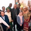A large crowd came to hear Nigerian Cardinal John Olorunfemi Onaiyekan, centre, speak in Toronto Feb. 2.