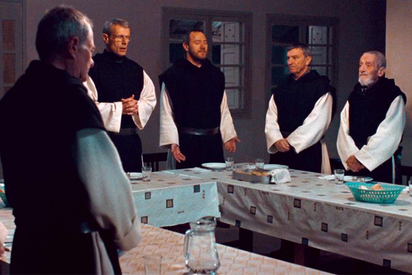 Trappist monks are pictured in a scene from the 2011 film Of Gods and Men, which tells the story of the kidnapping and beheading of seven Trappist monks by a group of Islamic terrorists in 1996.