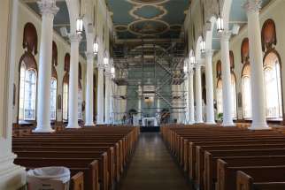 The historic murals of St. Ninian’s Cathedral in Antigonish, N.S. are being restored. Michelle Gallinger and her team have spent the past few summers painstakingly removing paint and plaster that had covered the murals.