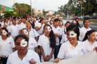 Young people take part in a walk for peace in Acapulco, Mexico, Nov. 19, during a church-sponsored event to call for an end to gang violence. 
