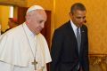 Pope Francis walks with U.S. President Barack Obama during a private audience at the Vatican March 27.