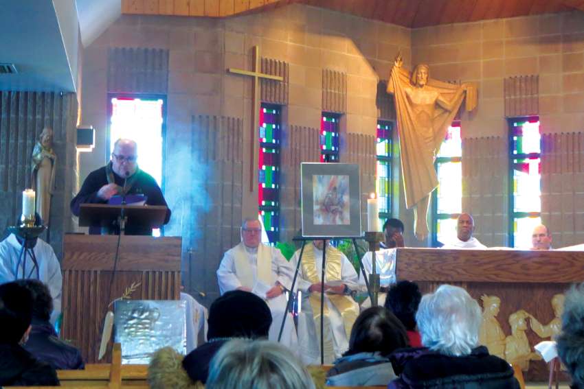 Mass is celebrated on World Day of the Sick at Montreal’s St. Isaac Jogues Parish. 