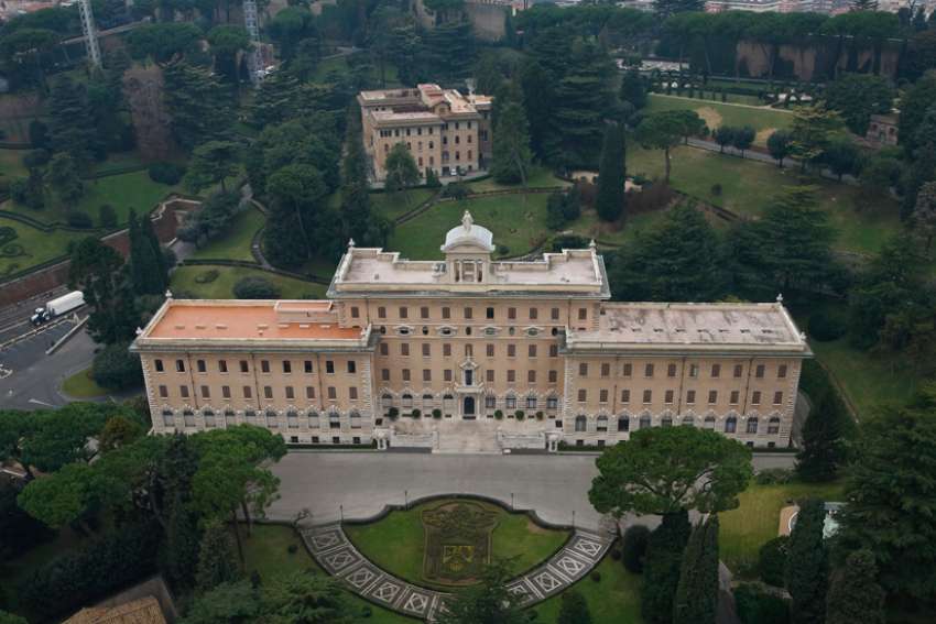 The Palace of the Governorate, seat of the administrative offices of Vatican City State, is pictured at the Vatican in this file photo. 