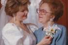 Dorothy Pilarski with her mother, Teresa, on her wedding day.