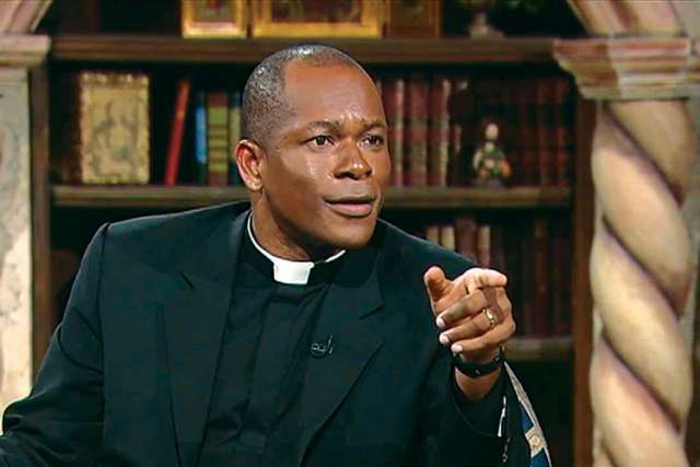 Fr. Maurice Emelu, a Nigerian priest who has made a name for himself as a television host-producer with EWTN.