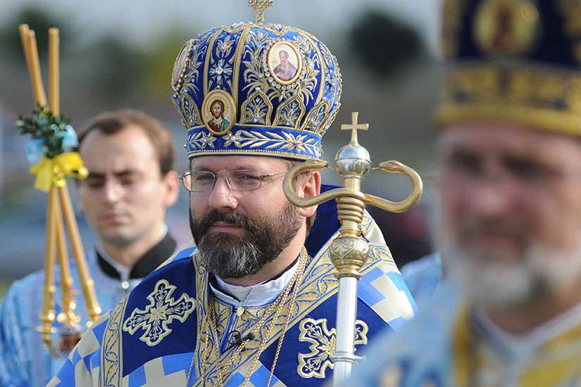 In this 2013 file photo, Archbishop Sviatoslav Shevchuk of Kiev-Halych, major archbishop of the Ukrainian Catholic Church is seen in Bialy Bor, Poland.
