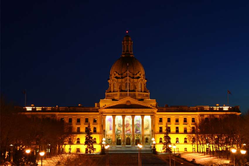 Alberta Provincial Legislature building.