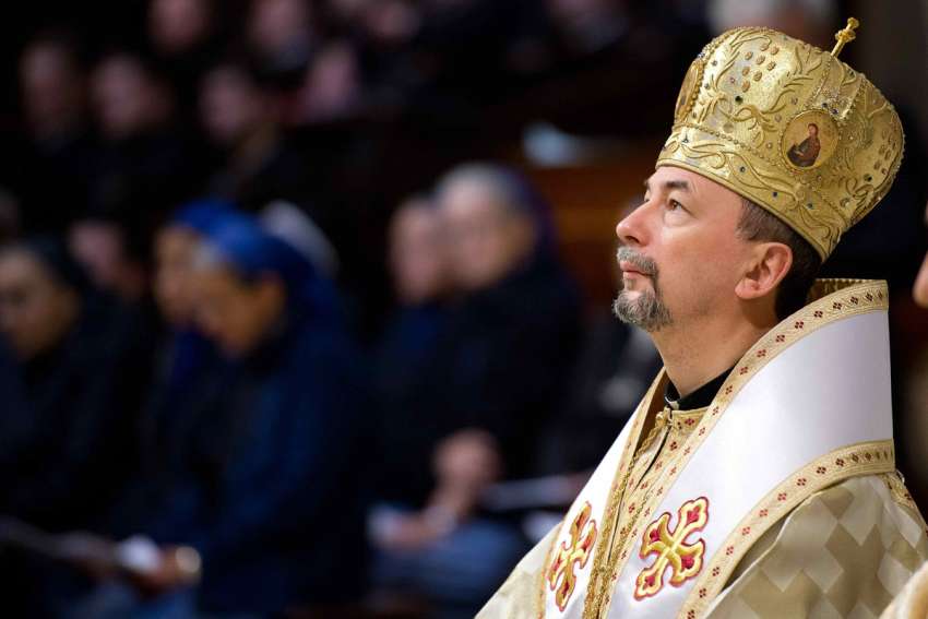 Slovak Archbishop Cyril Vasil of Košice is seen in this file photo taken at the Vatican in November 2013 when he was serving as secretary of the then-Congregation for Eastern Churches.