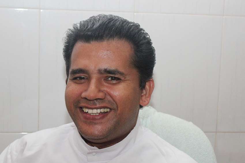 Father Xavier Thelakkat, rector of the shrine of St. Thomas at Malayattoor, India, is seen in this undated photo. He was stabbed to death March 1 around noon.