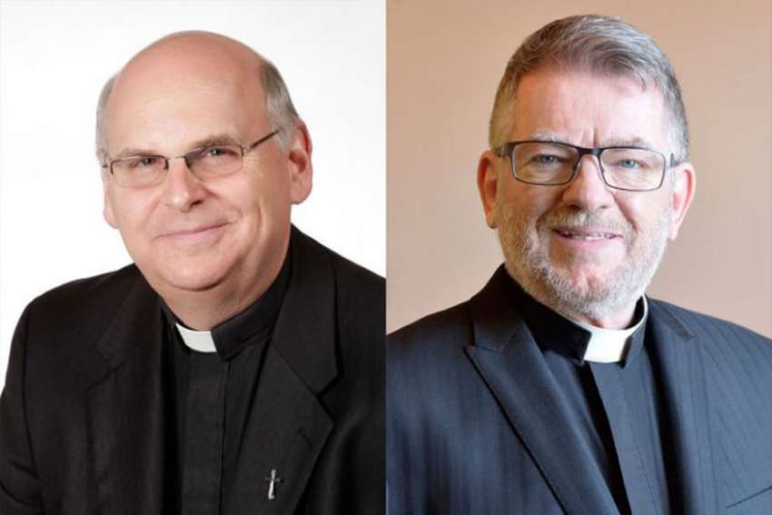 Pope Francis has appointed Fr. Louis Corriveau, left, and Fr. Marc Plechat as the Archdiocese of Quebec’s newest auxiliary bishops. 