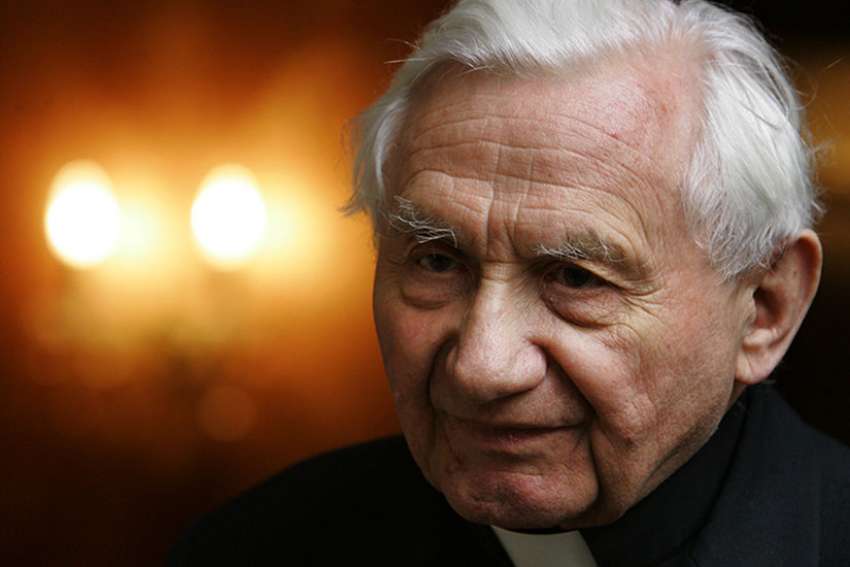 Father Georg Ratzinger, the older brother of Emeritus Pope Benedict XVI, at his home in Regensburg, Germany, on April 20, 2005. Ratzinger is accused of turning a blind eye to abuse during his time running the prestigious Domspatzen choir.