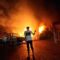 U.S. consulate seen in flames during protest in Libya